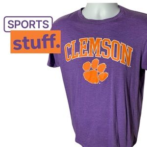 Clemson Short Sleeve Graphic Tee - Purple Orange (10301)